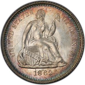 United States / Half Dime 1862 Seated Liberty - obverse photo