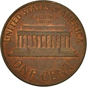 United States / One Cent 1966 Lincoln Memorial - reverse photo