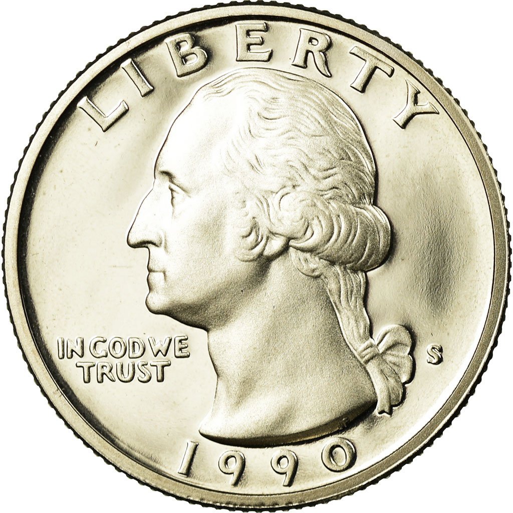 Quarter Dollar 1990 Washington Coin From United States Online Coin Club