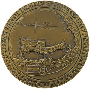 United States / Medal 1934 Chicago Exposition - reverse photo