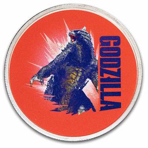 United States / Silver Ounce Round (2024) Godzilla vs Kong - Godzilla, Coloured - reverse photo
