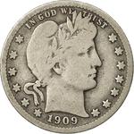 United States / Quarter Dollar 1909 Barber - obverse photo
