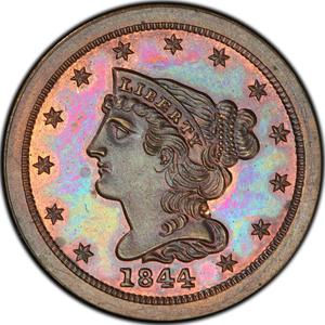 United States / Half Cent 1844 Braided Hair (Proof only) - obverse photo