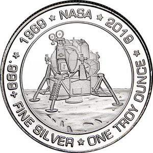 United States / Silver Ounce 2019 Apollo 11 - reverse photo