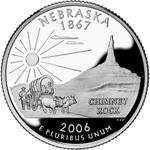 Quarter Dollar 2006 Nebraska: Photo 2006 Nebraska State Quarter - Proof / thumbnail