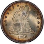United States / Quarter Dollar 1864 Seated Liberty - obverse photo