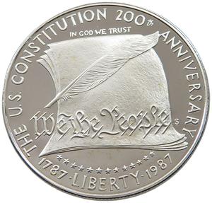 United States / One Dollar 1987 Constitution Anniversary - obverse photo