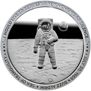 United States / Silver Ounce 2019 Apollo 11 - Moment of Silence - reverse photo