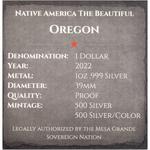 Silver Ounce 2022 America the Beautiful - Oregon: Photo Coin, United States, Silver Ounce 2022 America the Beautiful - Oregon / thumbnail
