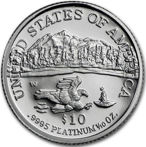 United States / Platinum Tenth-Ounce 2002 American Eagle, Proof - reverse photo