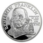 Silver Ounce 1992 Benjamin Franklin - Firefighters Medal: Photo Coin, United States, Silver Ounce 1992 Benjamin Franklin - Firefighters Medal / thumbnail