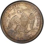 United States / Quarter Dollar 1867 Seated Liberty - reverse photo