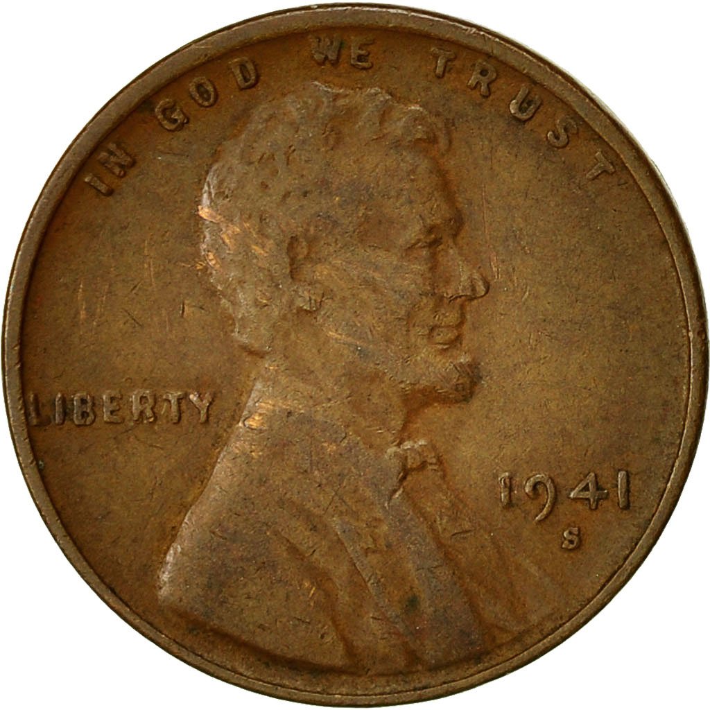 One Cent 1941 Wheat Penny Coin From United States Online Coin Club