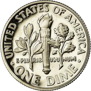 United States / One Dime 1986 Roosevelt - reverse photo