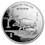 Silver Five Ounces 2019 Year of the Pig: Photo Coin, United States, Silver Five Ounces 2019 Year of the Pig / thumbnail