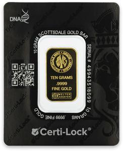 United States / Gold Ten Grams - Scottsdale Lion Bar - reverse photo