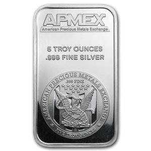 United States / Silver Five Ounces APMEX Bar - reverse photo