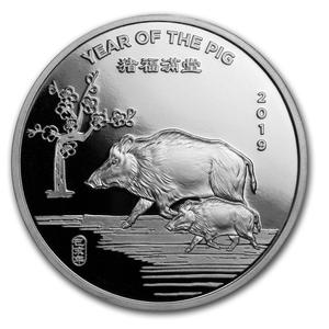United States / Silver Ounce 2019 Year of the Pig - reverse photo