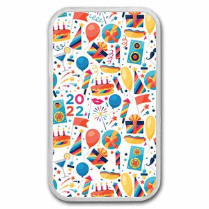 United States / Silver Ounce 2022 Birthday Funfetti - Bar - reverse photo