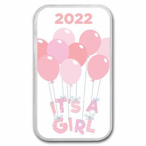 United States / Silver Ounce 2022 It's a Girl - Bar - reverse photo
