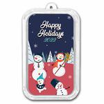 Silver Ounce 2022 Cheery Snowmen - Bar: Photo Coin, United States, Silver Ounce 2022 Cheery Snowmen - Bar / thumbnail