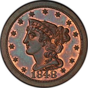 United States / Half Cent 1848 Braided Hair (Proof only) - obverse photo