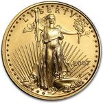 Gold Tenth-Ounce 2007 American Eagle: Photo 2007 1/10 oz American Gold Eagle BU / thumbnail