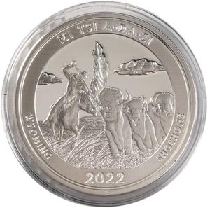 United States / Silver Ounce 2022 America the Beautiful - Wyoming - reverse photo