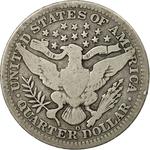 United States / Quarter Dollar 1909 Barber - reverse photo