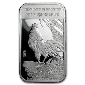 United States / Silver Ounce 2017 Year of the Rooster - Bar - reverse photo