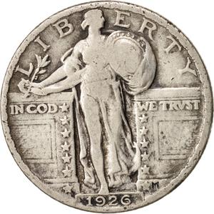 United States / Quarter Dollar 1926 Standing Liberty - obverse photo