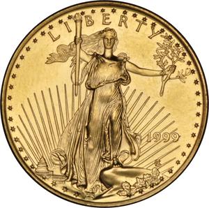 United States / Gold Quarter Ounce 1999 American Eagle - obverse photo