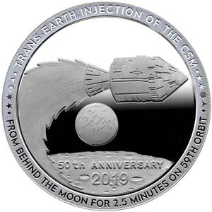 United States / Silver Ounce 2019 Apollo 11 - Earthbound - reverse photo