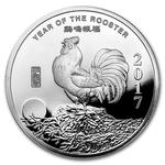 Silver Two Ounces 2017 Year of the Rooster: Photo Coin, United States, Silver Two Ounces 2017 Year of the Rooster / thumbnail