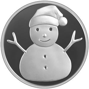 United States / Silver Ounce 2022 Emojis - Snowman - reverse photo