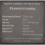 Silver Ounce 2022 America the Beautiful - Pennsylvania: Photo Coin, United States, Silver Ounce 2022 America the Beautiful - Pennsylvania / thumbnail