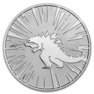 United States / Silver Ounce Round (2024) Godzilla vs Kong - Godzilla - reverse photo