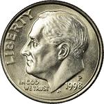 United States / One Dime 1998 Roosevelt - obverse photo