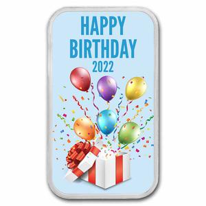 United States / Silver Ounce 2022 Happy Birthday - Bar - reverse photo