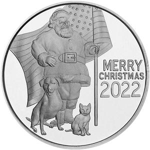 United States / Silver Ounce 2022 Merry Christmas - reverse photo