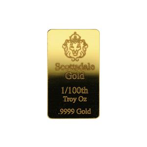 United States / Gold Hundredth-Ounce Scottsdale Bar - reverse photo