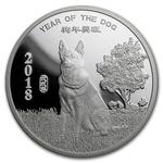 Silver Ounce 2018 Year of the Dog: Photo Coin, United States, Silver Ounce 2018 Year of the Dog / thumbnail