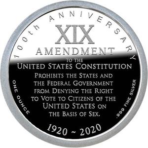 United States / Silver Ounce - 19th Amendment 100th Anniversary - obverse photo