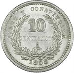 Ten Centesimos 1893: Photo Coin, Uruguay, Ten Centesimos 1893 / thumbnail
