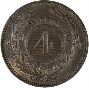Uruguay / Four Centesimos 1869 - reverse photo