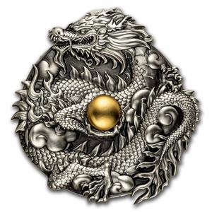 Vanuatu / Silver Three Ounces 2024 Year of the Dragon - reverse photo