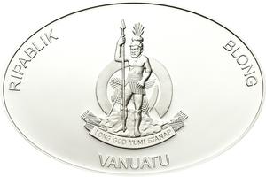 Vanuatu / Fifty Vatu Silver 2012 Edward Teach - Blackbeard - obverse photo