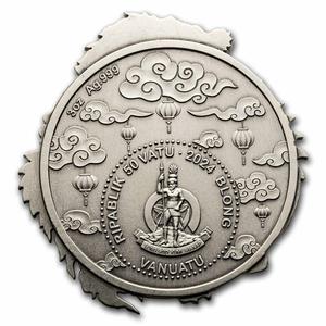 Vanuatu / Silver Three Ounces 2024 Year of the Dragon - obverse photo