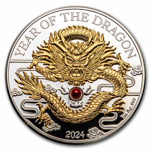 Vanuatu / Silver Ounce 2024 Year of the Dragon - reverse photo