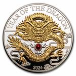 Silver Ounce 2024 Year of the Dragon: Photo Coin, Vanuatu, Silver Ounce 2024 Year of the Dragon / thumbnail